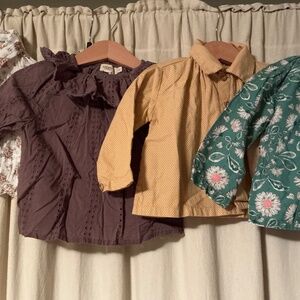Cotton Girls Blouses from European Designers 12-18 months